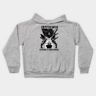 Crypto Goth - Wednesdays Bitcoin and the Eternal FUD Kids Hoodie